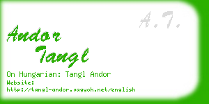 andor tangl business card